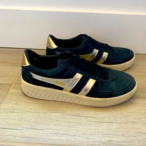 Gola Sneakers - blue suede with gold accents sz 10